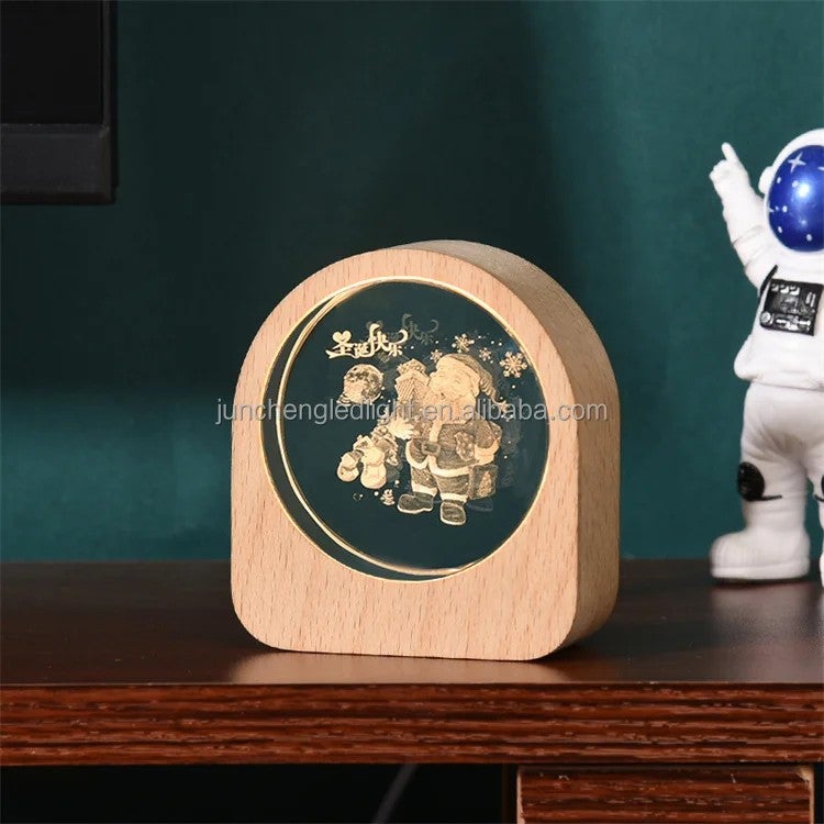 Bluejw Glowing Crystal Ball Night Light - USB Powered Warm White Bedside Lamp - Planetary Design - Kids Christmas Gift & Home Decor - Image 1